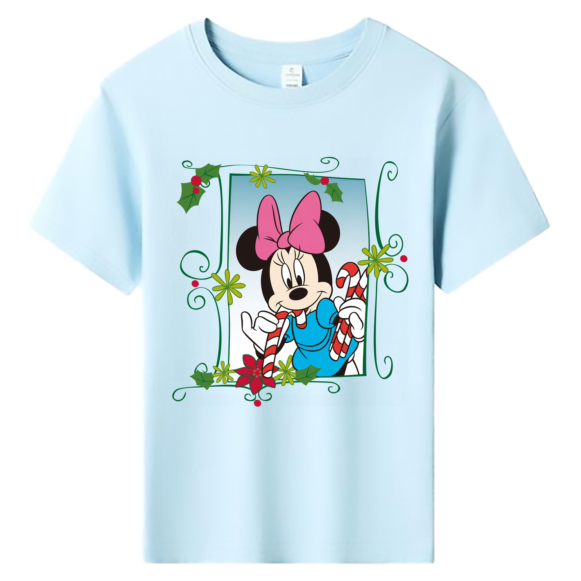 （画像用） ミッキーマウス Mickey Mouse 綿100％キッズTシャツ（フロントプリント）